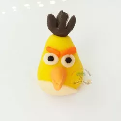 Figúrka na tortu Angry Birds Chuck 4 cm z kokosovej hmoty