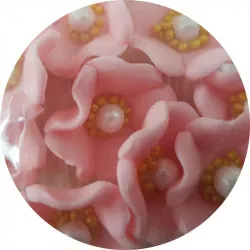 Cukrové kvietky ružové 10ks