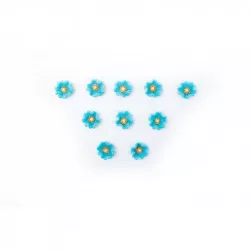 Cukrové květinky modré 10 ks