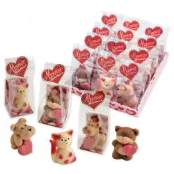 Marcipánová figúrka mačka, 42 g, rozmery 3 × 5 cm