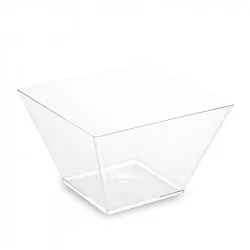 Fingerfood pohár PS hranatý čirý 110x110x70mm 500ml - 20ks