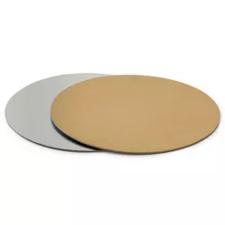 Dortová podložka strieborná zlatá 20 cm 1 mm