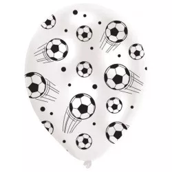 Latexový balónik futbal, 6 ks