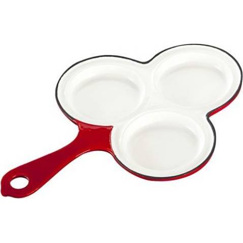 Liatinová smaltovaná panvica na palacinky GOURMETINA Pavla - Shadow red