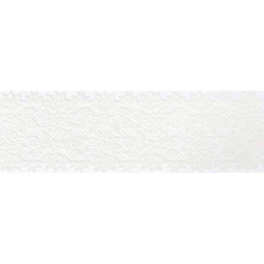 Hotová jedlá čipka pripravená na nalepenie na tortu biela 36cm x 8,5cm