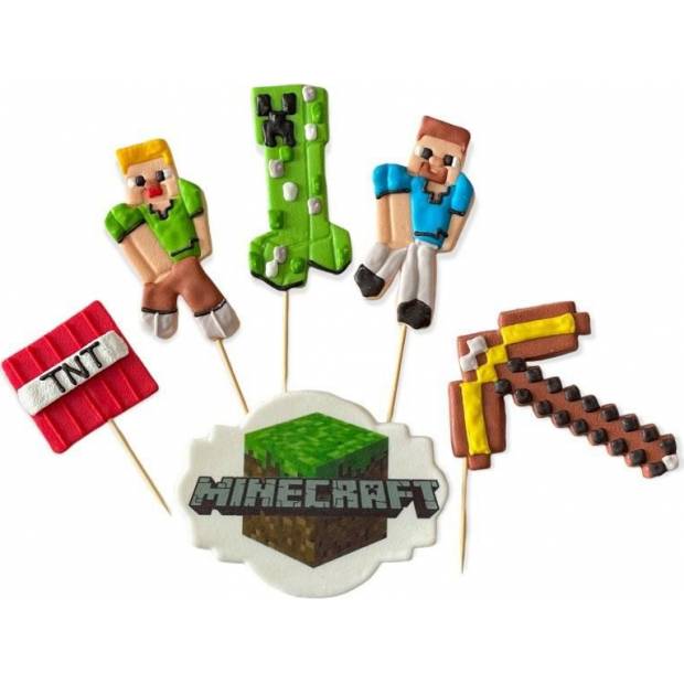 Cukrová figúrka Minecraft topper na tortu