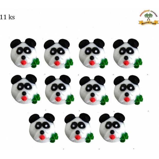 Cukrová dekorácia panda 11ks
