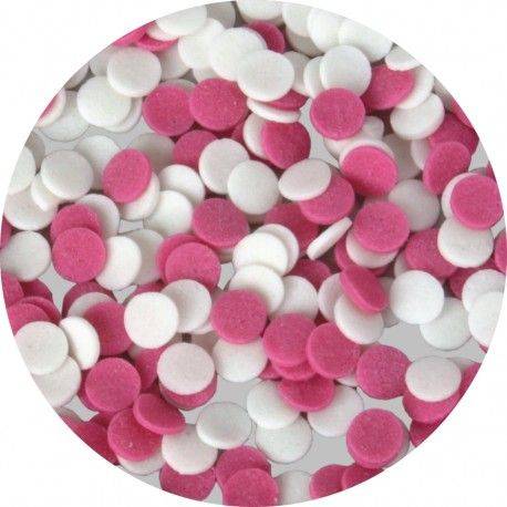 Ružové a biele cukrové konfety 40g
