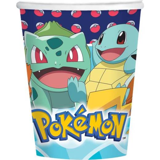 Papierový pohár Pokemon, 8ks