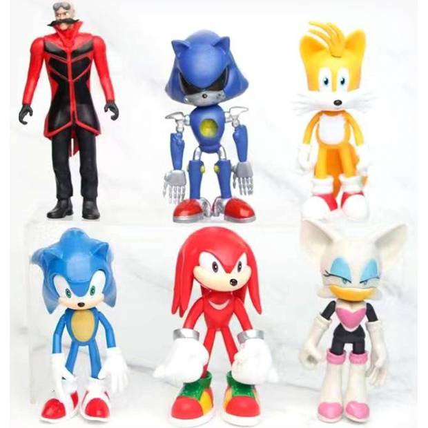 Figúrky na tortu 6ks Ježko Sonic 12cm