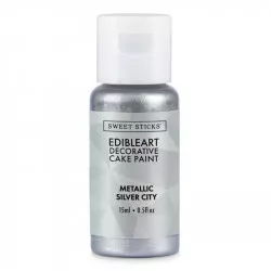 Metalická farba tekutá 15ml Silver City