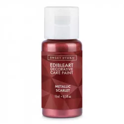 Metalická farba tekutá 15ml Scarlet