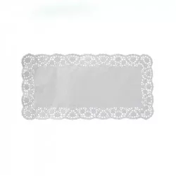 Dekoratívna krajka hranatá biela 30 x 18 cm 100 ks