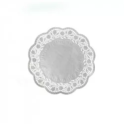 Dekoratívna krajka kruhová biela 18 cm 100 ks