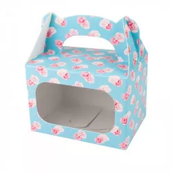 Krabička na makrónky Ruže 80 × 57 × 57 mm 8 ks