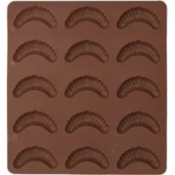 Orion silikónová pečiaca forma hnedá Rohlíčky (na 15 ks)