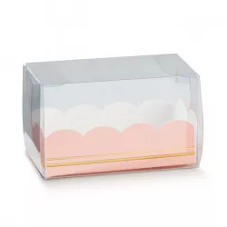 Krabička na makrónky 80x50mm ružová 10ks