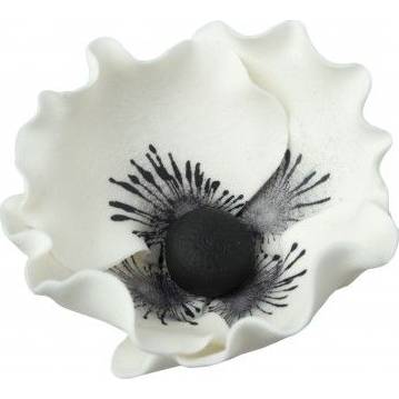 Dekorácia z cukrového maku 6ks8cm biely kvet