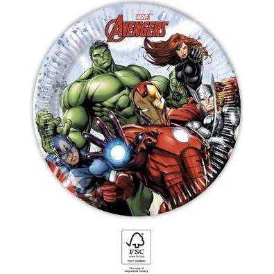 Papierové taniere avengers 19,5cm, 8ks