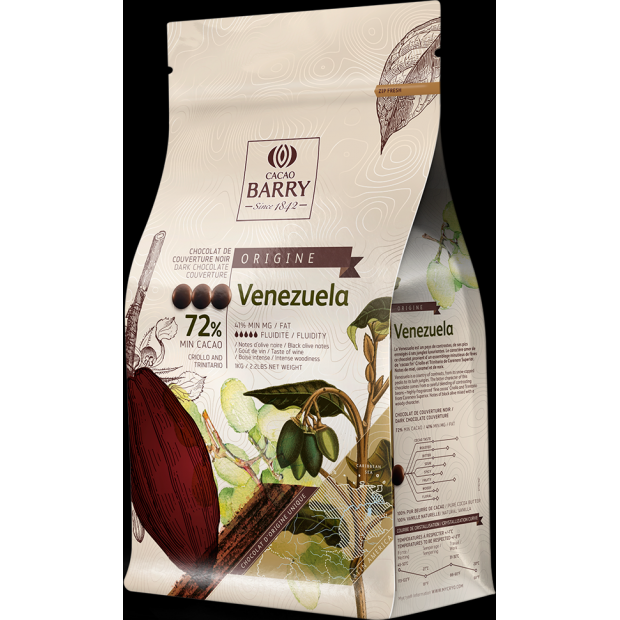 Kakao Barry Origin čokoláda VENEZUELA tmavá 72% 1kg