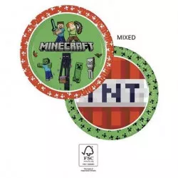 Papierové taniere Minecraft 23 cm, 8 ks