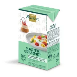 Rastlinná šľahačka Master Gourmet 1 l, 26 % tuku — jemná a stabilná pena vhodná na šľahanie, zdobenie i varenie