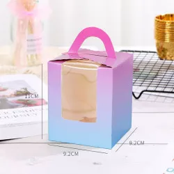 Krabička na cupcakes 100 ks dúhové Unicorn