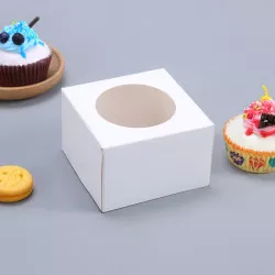 Krabička na cupcaky 100 ks biele