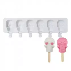 Silikónová forma na nanuky lebky