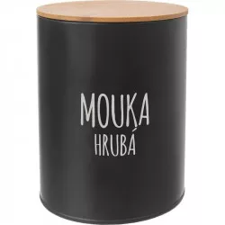 Dóza Hrubá múka BLACK pr. 13 cm