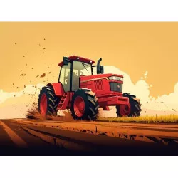 Jedlý papier traktor kreslený A4