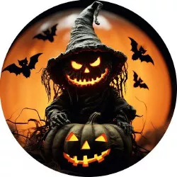 Jedlý papier Halloween tekvice 19,5 cm