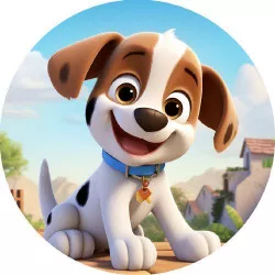 Jedlý papier kreslený psík 19,5 cm