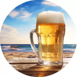 Jedlý papier, vychladené pivo 19,5 cm