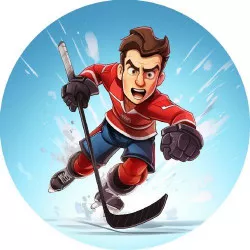 Jedlý papier hokejista v odtieni 19,5 cm