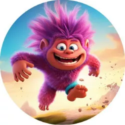 Jedlý papier Troll ružový 19,5 cm