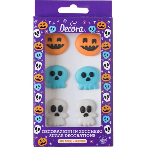 Halloweenska cukrová dekorácia, 6ks