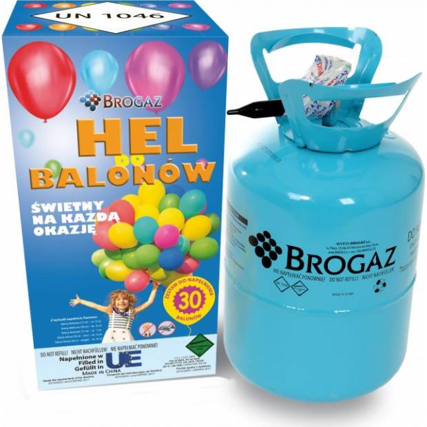 Hélium pre balóny 30 - 7l + 30ks balónov