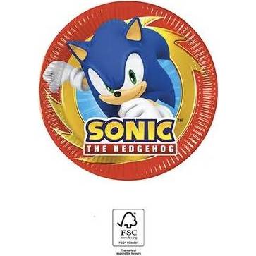 Papierové taniere sonic 19,5cm, 8ks