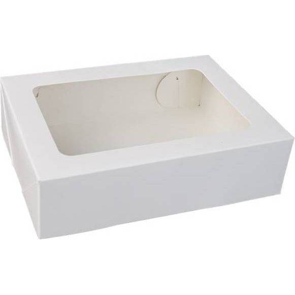 Krabička na makrónky biela 23 x 18 x 5 cm (na 12 kusov)