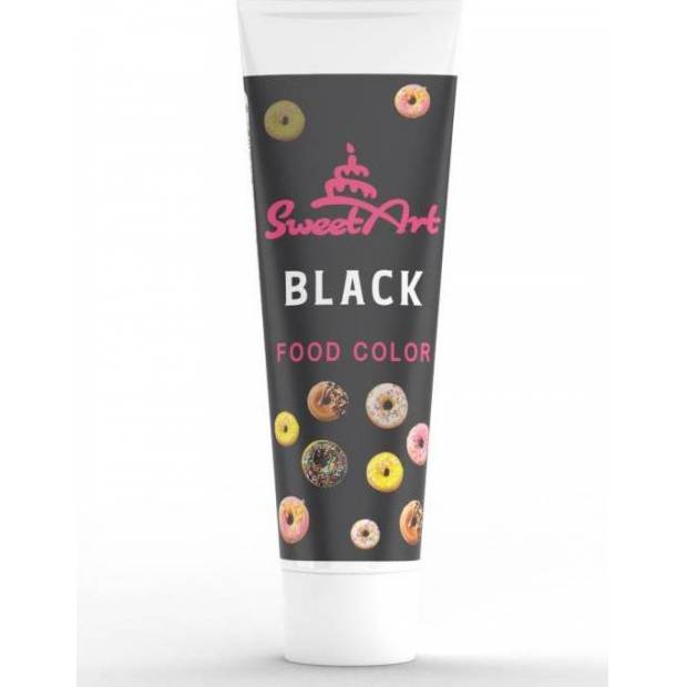SweetArt gélová farba v tube Black (30 g)