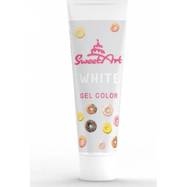 SweetArt dekoratívna gélová farba v tube biela (30 g)
