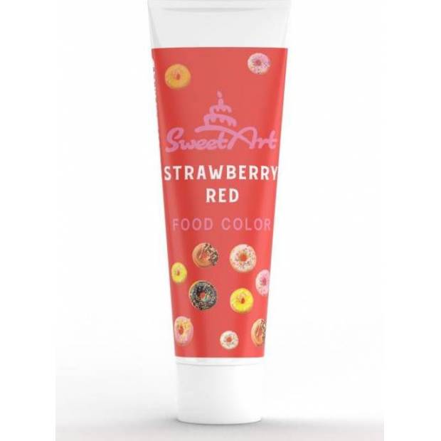 SweetArt gélová farba v tube Jahodová červená (30 g)