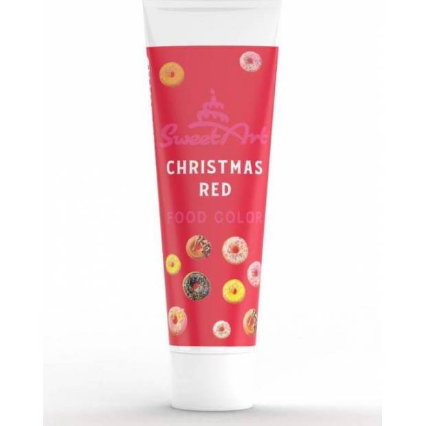 SweetArt gélová farba v tube Vianočná červená (30 g)