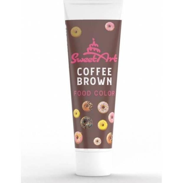 SweetArt gélová farba v tube Coffee Brown (30 g)