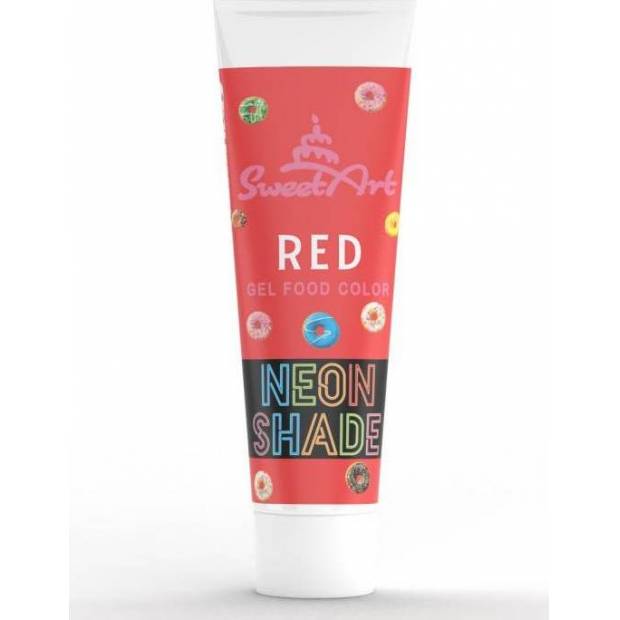 SweetArt gélová farba s neónovým efektom v tube Červená (30 g)