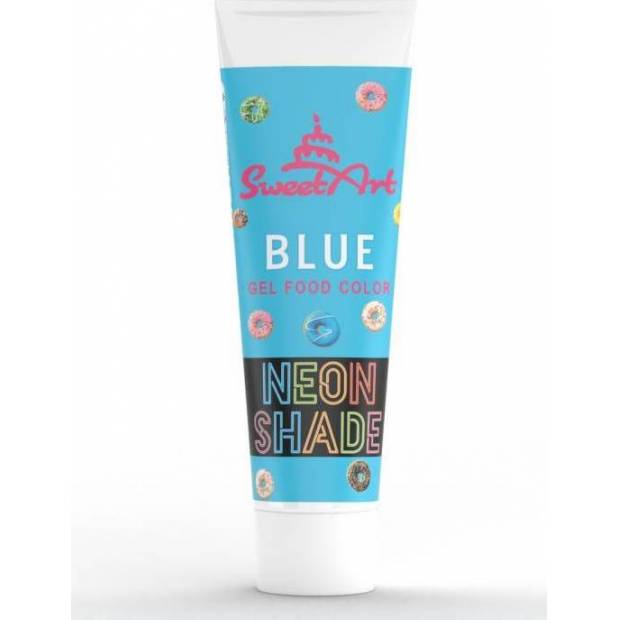 SweetArt gélová farba s neónovým efektom v tube Blue (30 g)