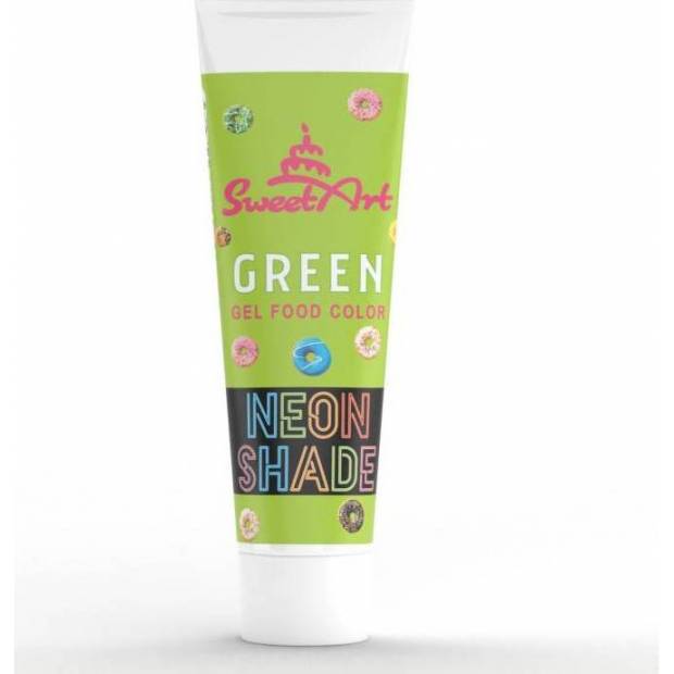 SweetArt gélová farba s neónovým efektom v tube Zelená (30 g)