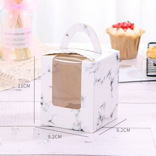 Cupcake box 100ks mramor