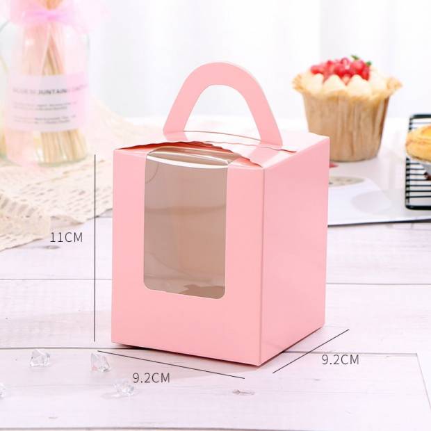 Cupcake box 100ks ružový